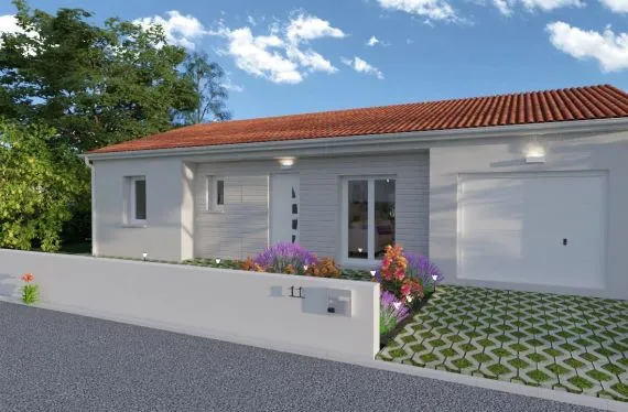 Photo maison 87&nbsp;m²<br>sur terrain 830&nbsp;m²