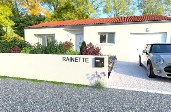 Photo maison 95&nbsp;m²<br>sur terrain 1612&nbsp;m²